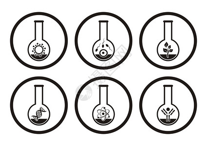 试验管中的黑分子生物图片