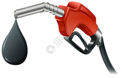 白色背景的灰色和红色油泵背景图片