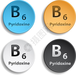 一套维他命b6不同颜色图片