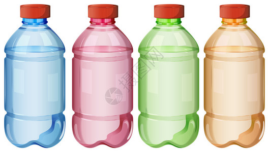 白色背景的安全饮用水瓶子插图图片