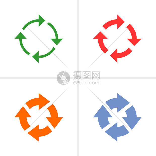 箭头象形图刷新重新加载旋转循环符号集第02卷插画图片下载-正版图片402246731-摄图网
