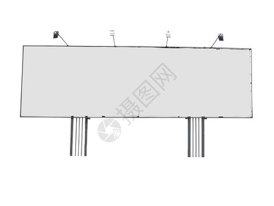 具有空白间的广告牌广告面板和在白色背景上隔图片