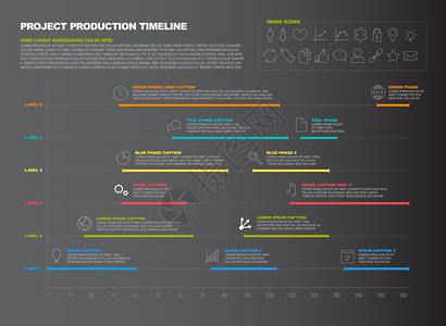 矢量暗深项目时间表图图片