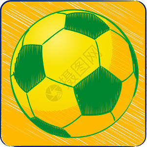 巴西的足球草图背图片