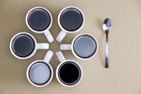 咖啡杯的装饰圆形设计图片