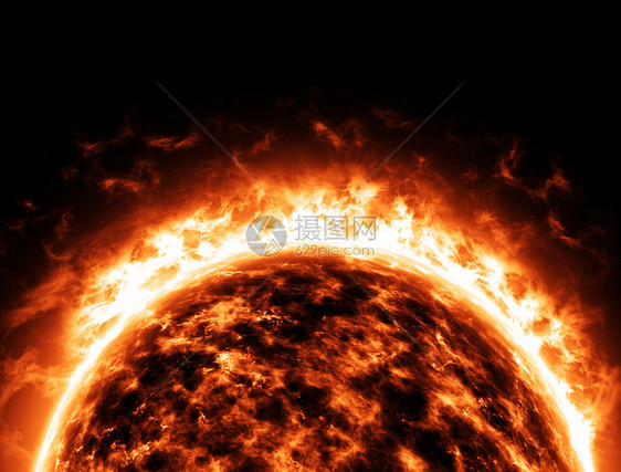 宇宙空间中的太阳星图片