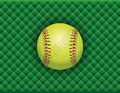 绿格背景上的垒球示例矢量EPS10可用图片