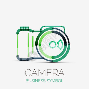 矢量摄像机摄影机图标公司标志设计商业符号概念图片