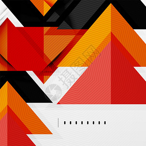 红色科技背景现代光泽三角形业务演示背景布局网页设计模板插画