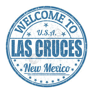 欢迎来到LasCrucesGrunge白色背景的橡皮图图片