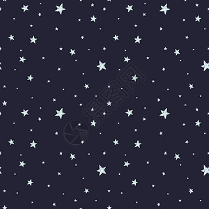 与夜空和星的无缝模式矢量背景图片