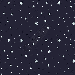 与夜空和星的无缝模式矢量背景图片