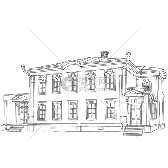 房子草图两层木屋UlyanovLeni图片