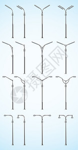 各种现代街道灯具的图片