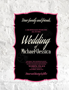婚礼卡和订婚通知迈克尔和杰西卡的婚背景图片