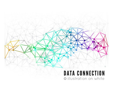 摘要网络连接白色的矢量技术图片