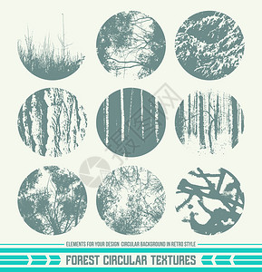 森林圆形纹理图片