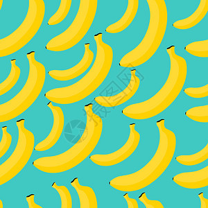 香蕉无缝模式矢量图图片