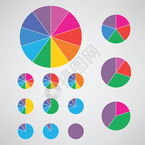 Pie图表矢量图图片