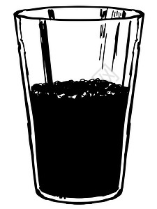 杯可乐的黑色剪影图片
