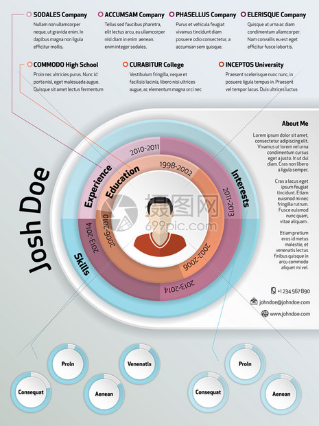 现代很酷的简历恢复设计并图片