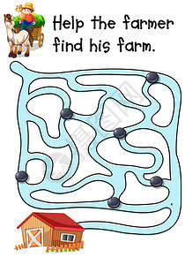 农夫和谷仓的益智游戏插图图片