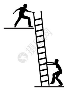 职业或生活教练帮助个人攀登成功阶梯的概念标志图片