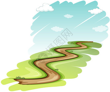 图片美丽的乡村小路高清图片矢量卡通山间小路高清图片石子颗粒写实黑