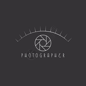 相机的光圈作为摄影师网站标志的眼睛背景图片