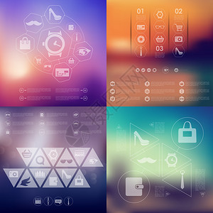 背景不集中的时尚信息图图片