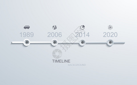 矢量现代时间线信息图企业发展图片