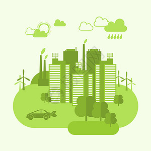 绿色生态城镇概念与建筑和环境生态图片