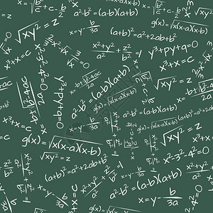黑板上的数学公式插图无缝模式图片