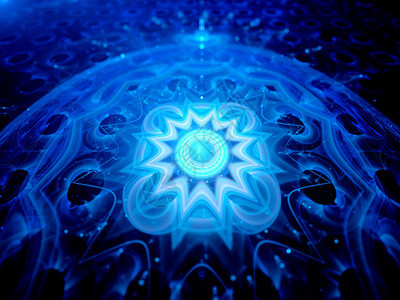 蓝光闪亮的神奇空间Mandala图片