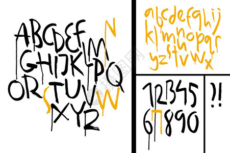Grunge书法字体图片