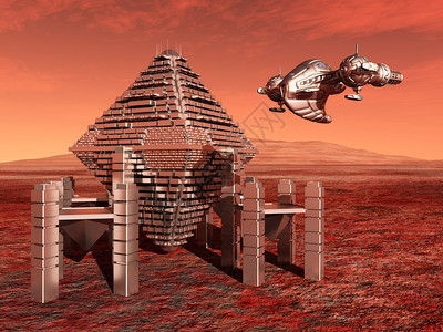 利用空间站和火星航天器生成了3D背景图片