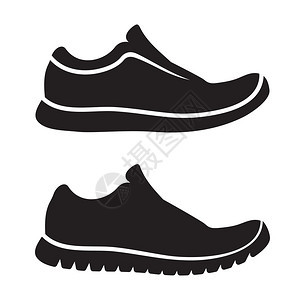 跑鞋图标的矢量插图跑鞋图标图片