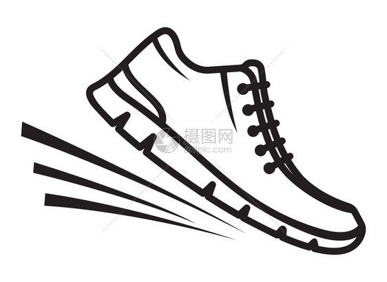 跑鞋图标的矢量插图跑鞋图标图片