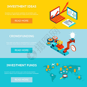 商业投资横幅众筹投资理念和投资基金概念战略营销和资金投资者图片