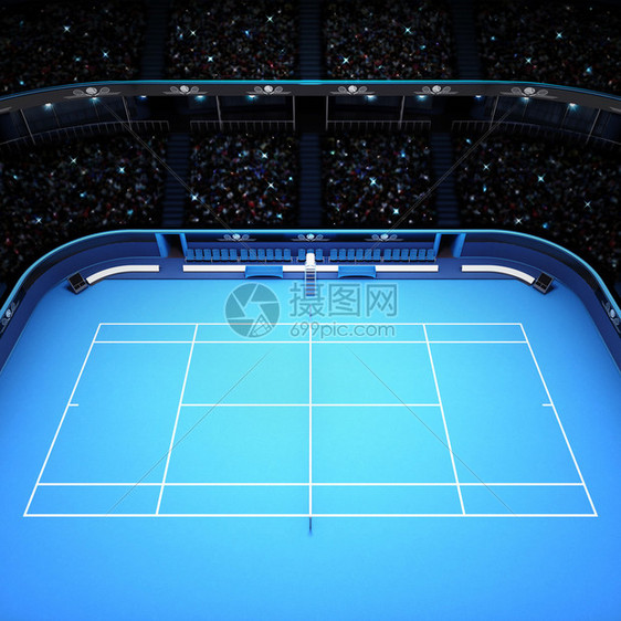 网球运动主题渲染插画背景图片