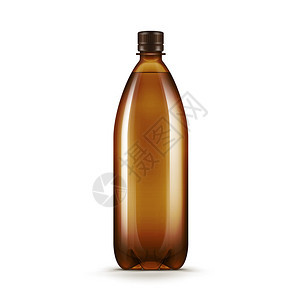 Kvass瓶装白面孤立于白面的矢量BlankBrow图片