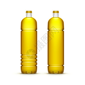 白背景上孤立的空瓶式装油BlankB图片