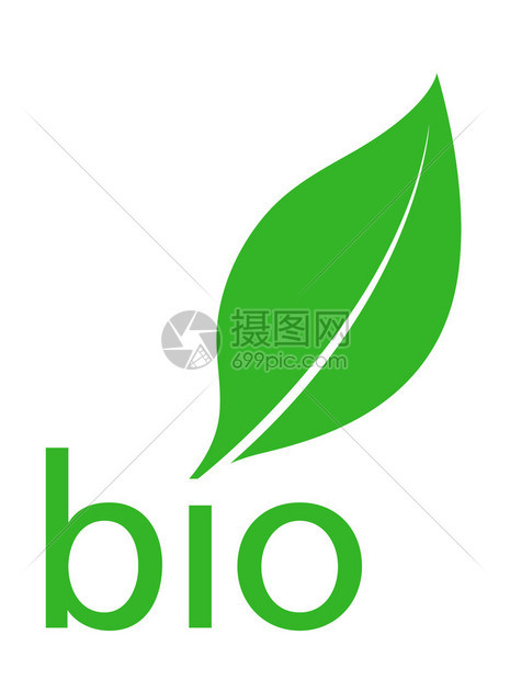 有机生物绿叶标志设计图片