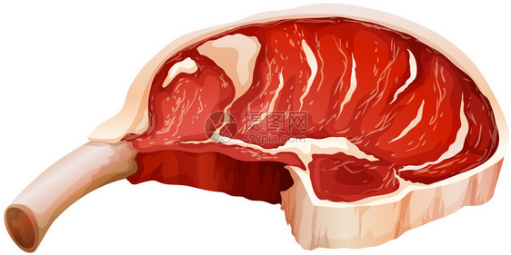 一块未煮过的牛肉图片