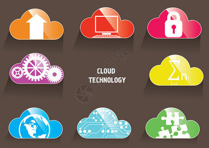 云技术颜色图标集图片