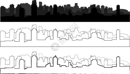 城市Shilouette以背景图片