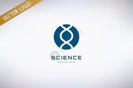 DNA链矢量徽标科学经验和分子符号图片