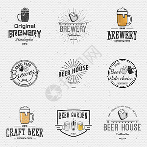 任何用途的啤酒徽章标志和标签标志模板和啤酒屋酒吧酒馆酿造啤酒厂小酒馆餐图片