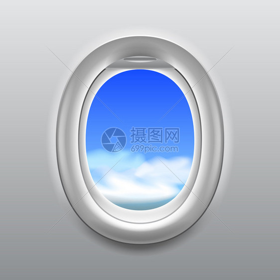 飞机窗口中云彩的天空符合现图片