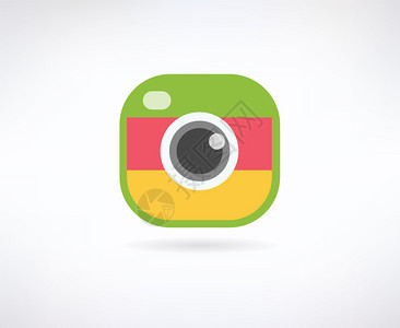 照片应用程序矢量图标类似于Instagram相机镜头和镜头符号图片